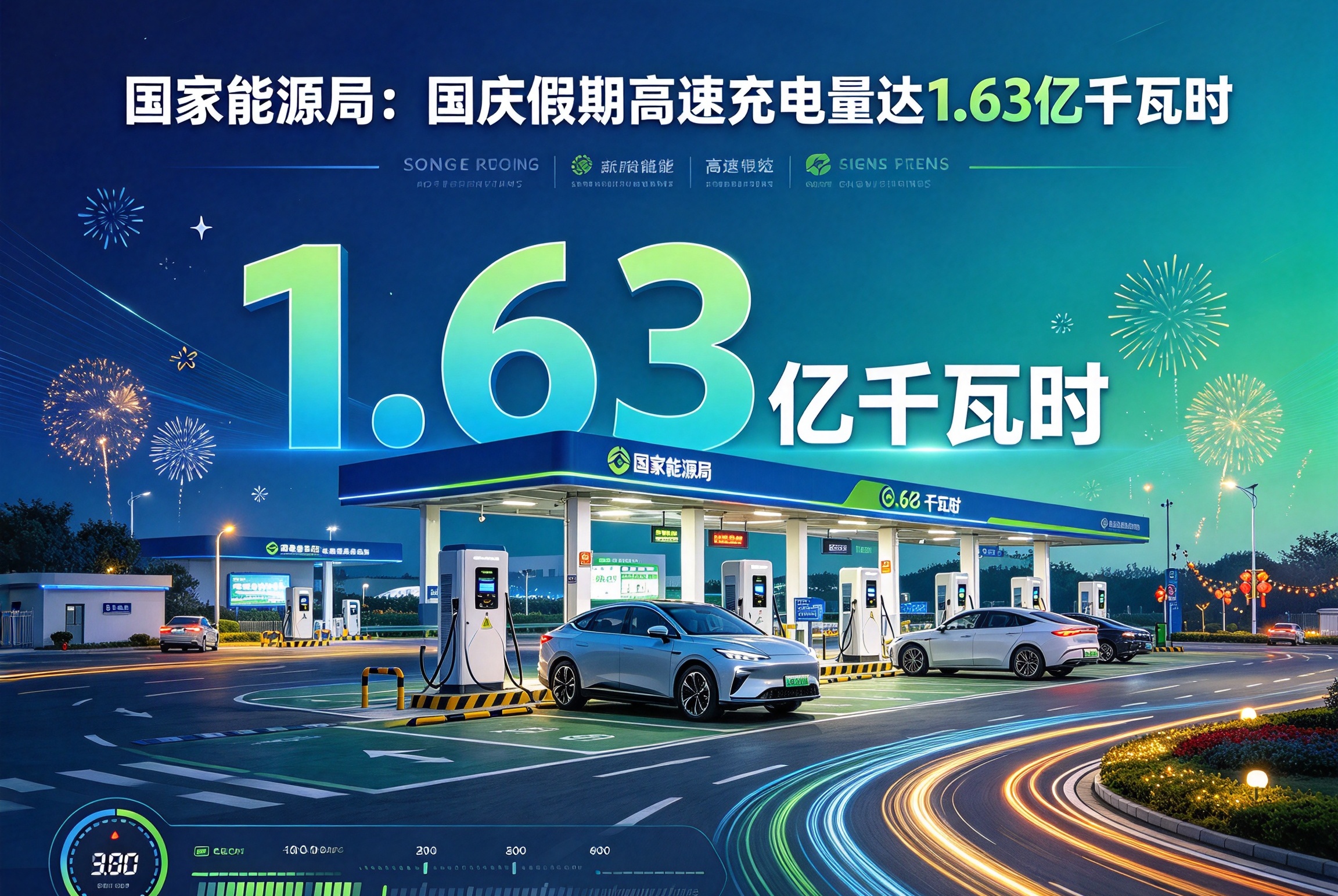 国家能源局：国庆假期高速充电量达1.63亿千瓦时