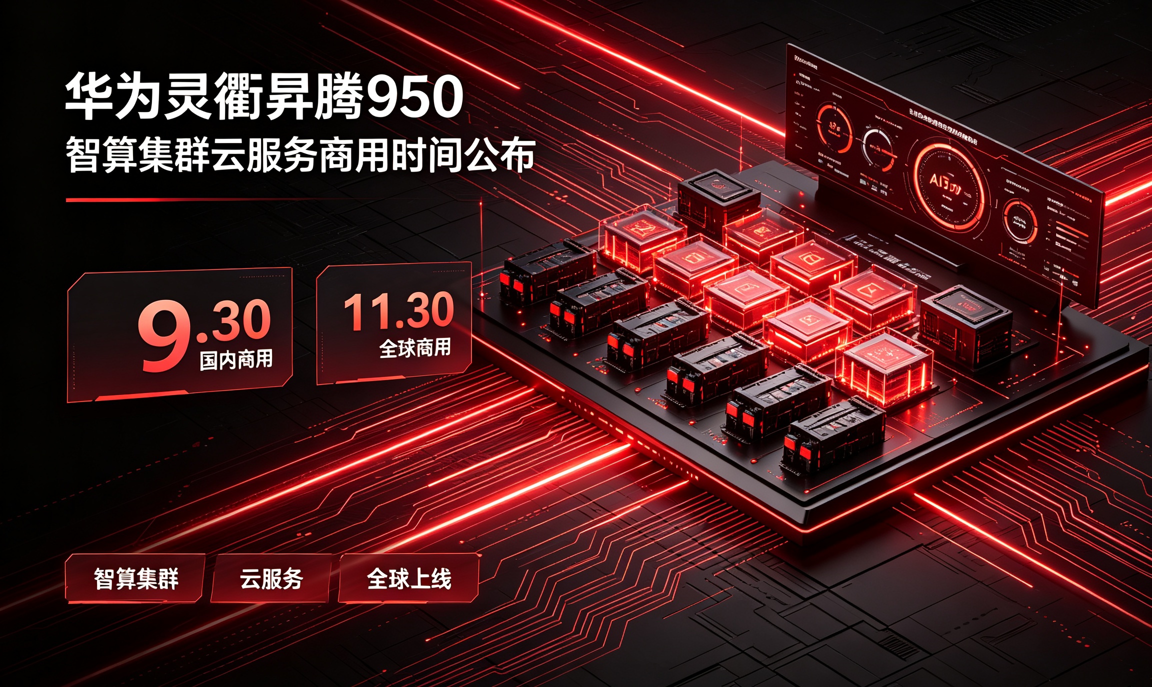 华为灵衢昇腾950智算集群云服务商用时间公布