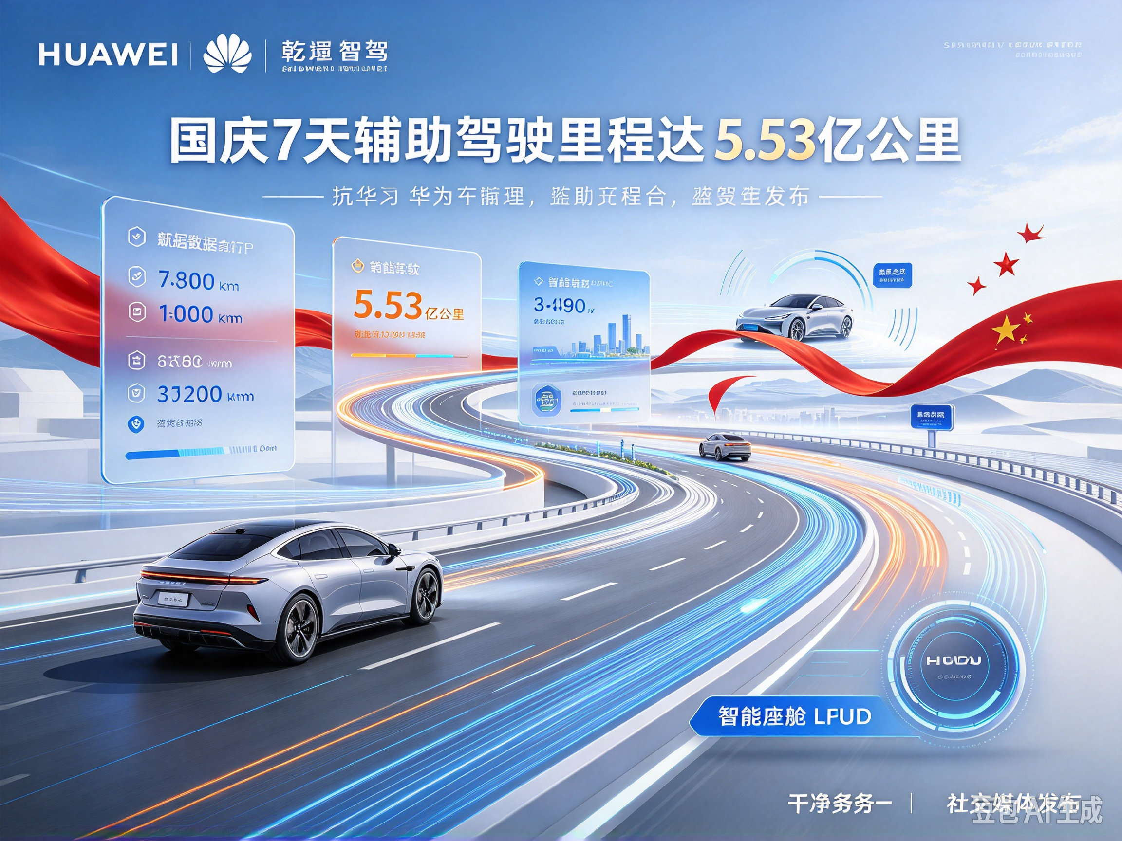华为乾崑智驾国庆7天辅助驾驶里程达5.53亿公里