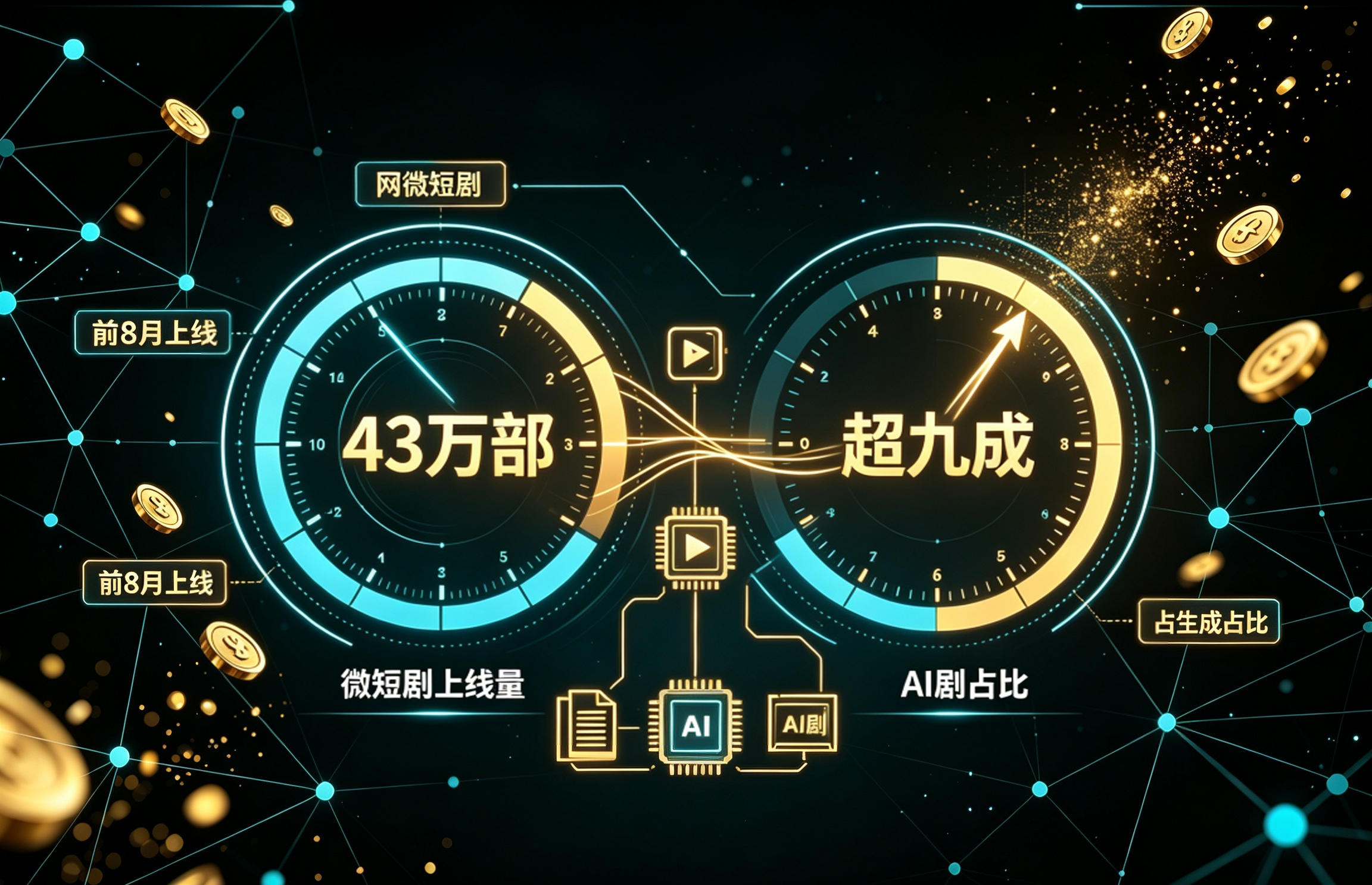前8月上线微短剧43万部 AI剧占比超九成