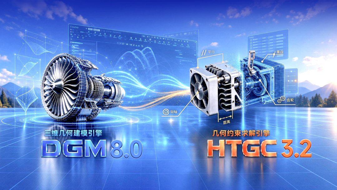 国产自主三维CAD内核双擎升级！华天软件发布DGM8.0、HTGC3.2